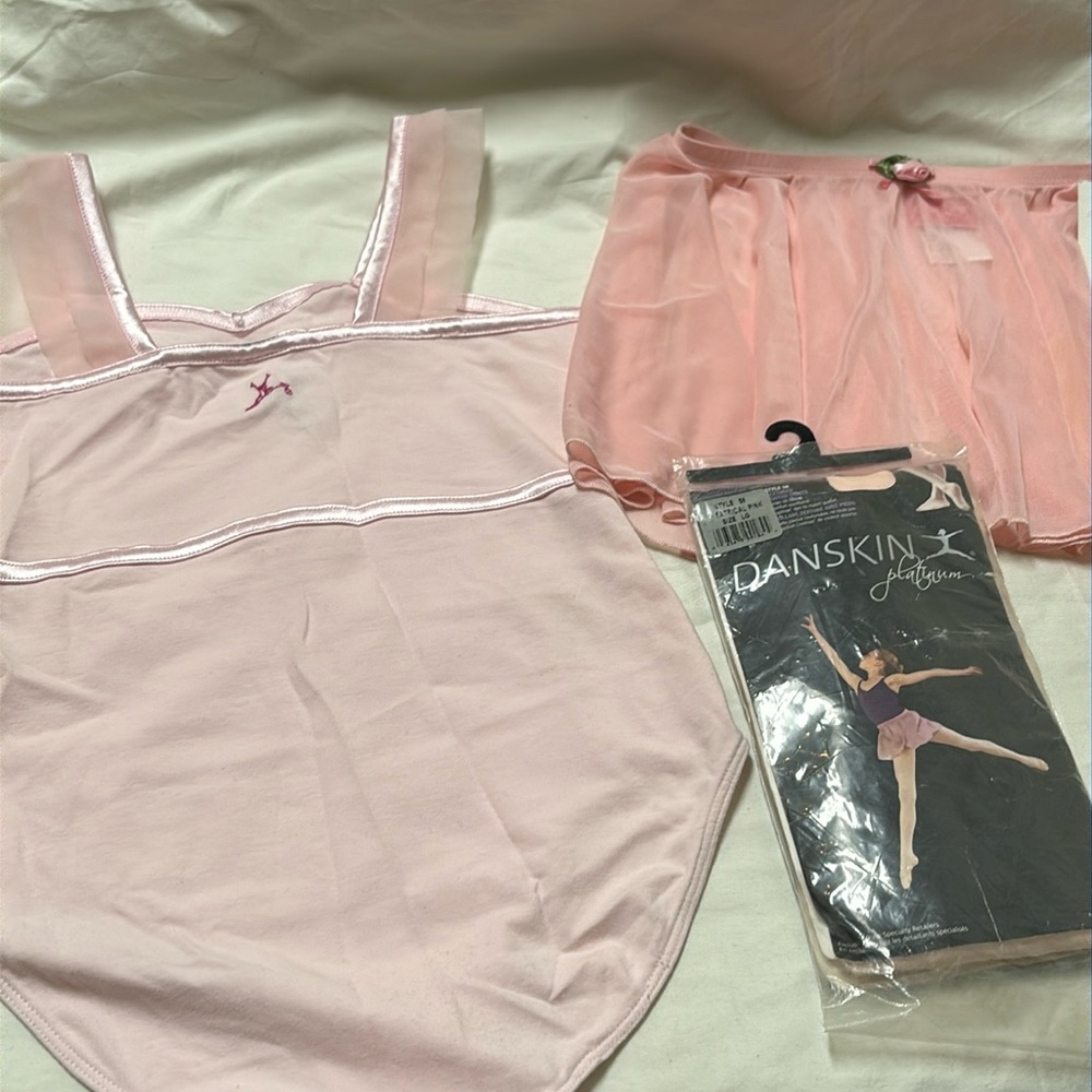 Future Star Dance Large Leotard Theatrical Pink Tight And ...